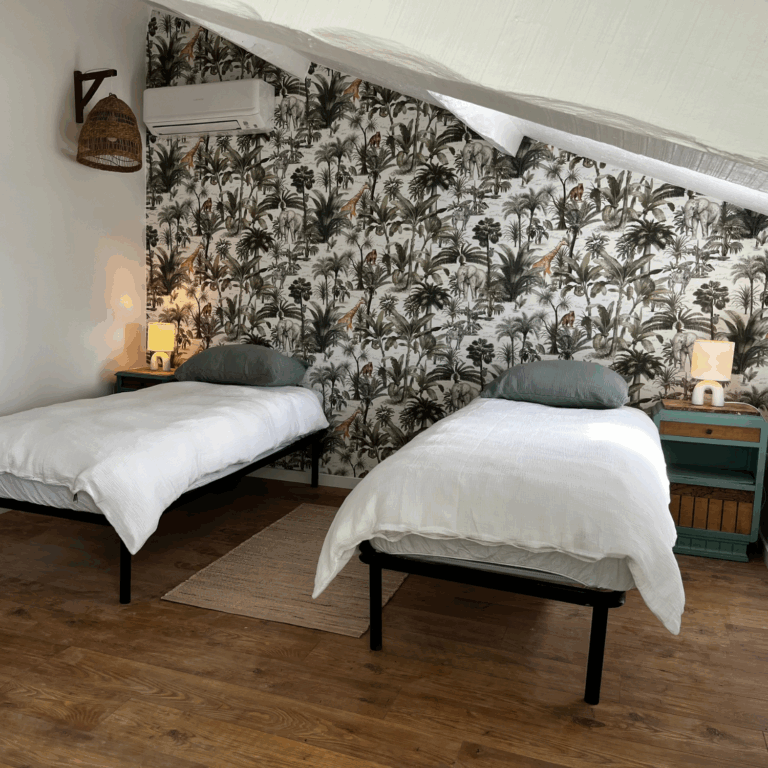 Chambre verte - Option 2 lits simples 80x200