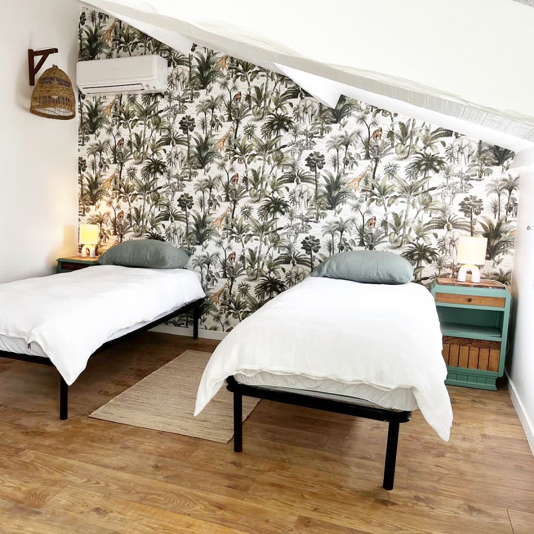 Chambre verte - Option 2 lits simples 80x200